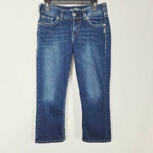 Silver Jeans Co. Suki Mid Capri W29/L22 Blue Denim